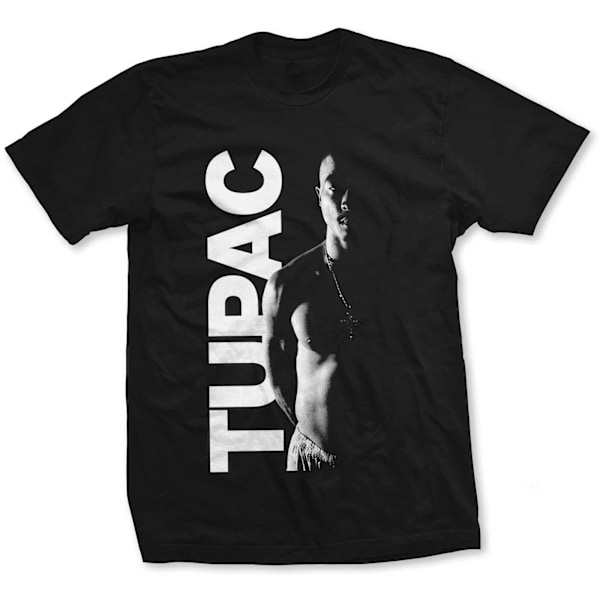 Tupac Shakur Unisex Vuxen Sidofoto Bomull T-shirt M Svart Black M