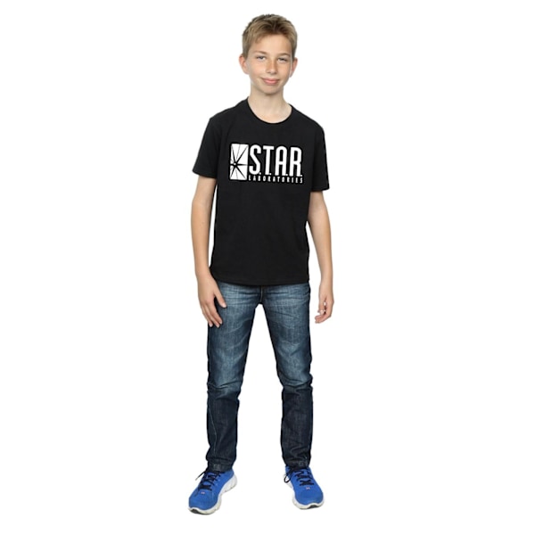 DC Comics Boys The Flash Star Labs T-shirt 7-8 år Svart Black 7-8 Years