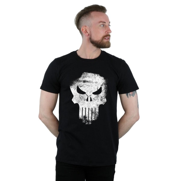 Marvel The Punisher Distressed Skull T-shirt XXL Svart Black XXL