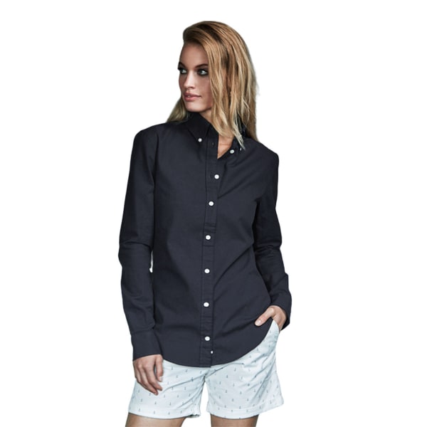 Tee Jays Dam/Dam Perfekt långärmad Oxfordskjorta L Svart Black L
