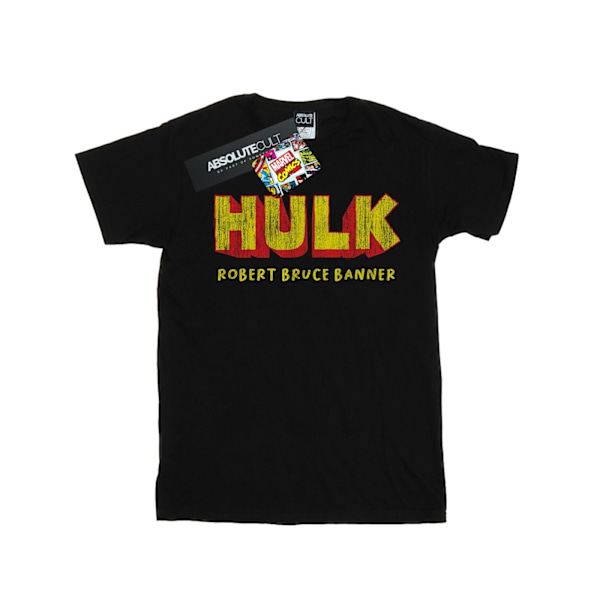 Marvel Girls Hulk AKA Robert Bruce Banner Bomull T-shirt 5-6 år Black 5-6 Years