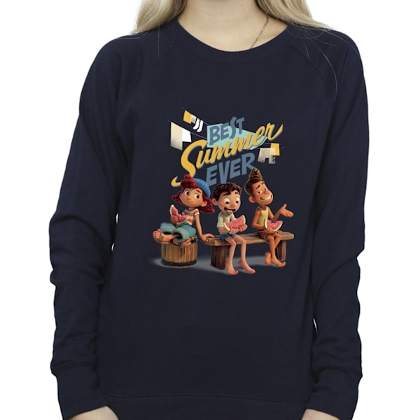 Disney Dam/Kvinnor Luca Bästa Sommaren Någonsin Sweatshirt L Marinblå Navy Blue L