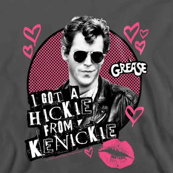 Grease Unisex Vuxen Kenickie Sweatshirt XXL Kolgrå Charcoal XXL