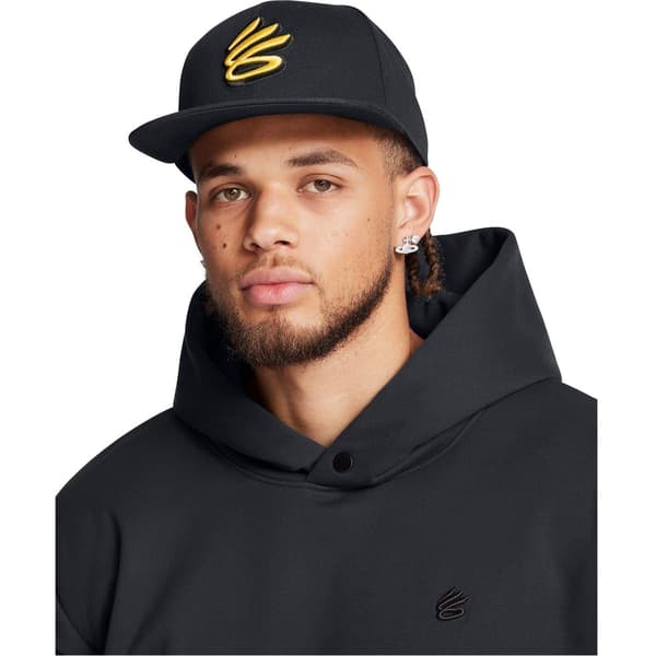 Under Armour Herr Curry Logo Bomull Flat Peak Snapback Keps One Black One Size