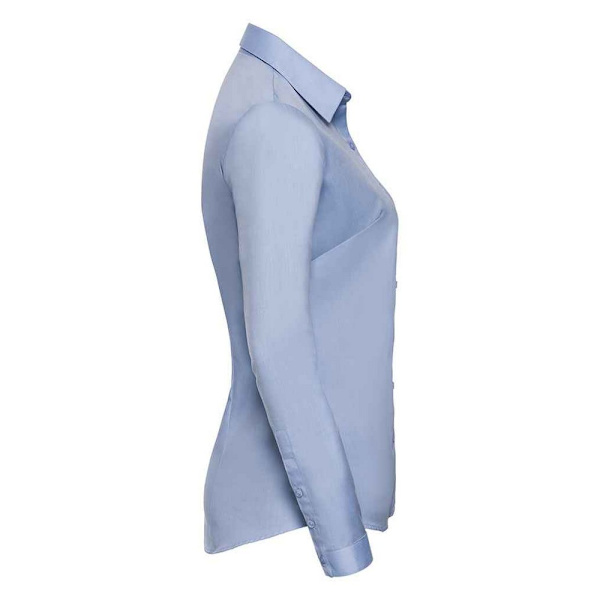 Russell Collection Dam/Damer Herringbone Långärmad Forma Light Blue M