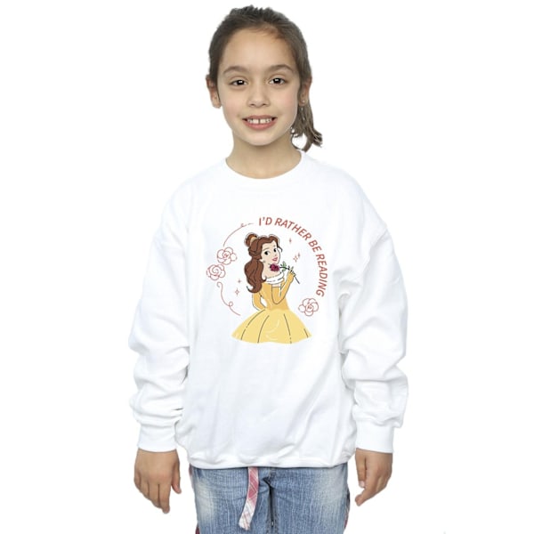 Disney Girls Beauty And The Beast I´d Rather Be Reading Sweatshirt White 3-4 Years