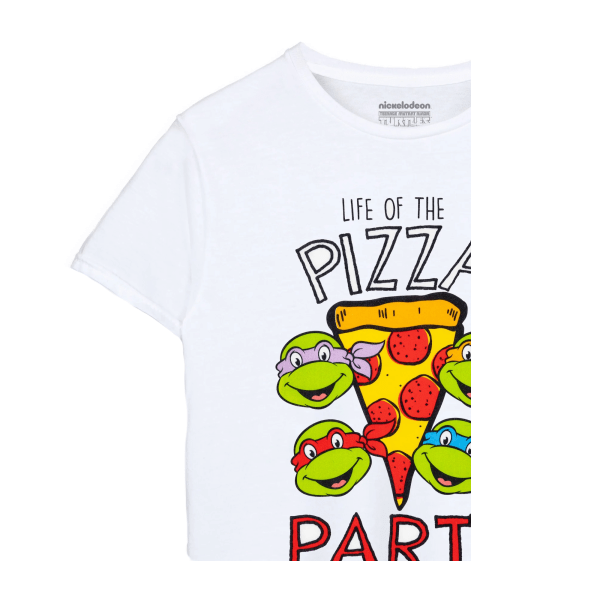 Teenage Mutant Ninja Turtles Boys Life Of The Pizza Party T-Shi White 11-12 Years