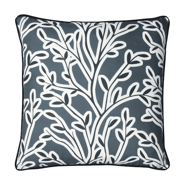 Furn Annika Blommig Kuddfodral En Storlek Skifferblå Slate Blue One Size