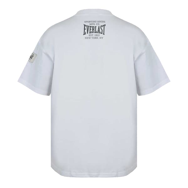 Everlast Herr NYC Logo Drop Shoulder Oversized T-shirt L Vit White L