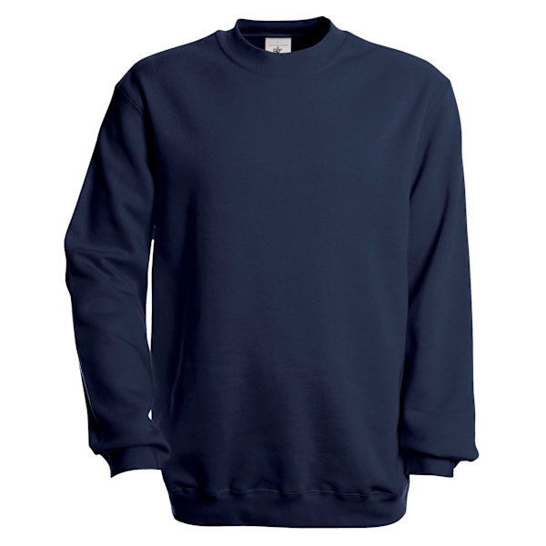 B&C Unisex Set In Modern Cut Crew Neck Sweatshirt L Marinblå Navy Blue L