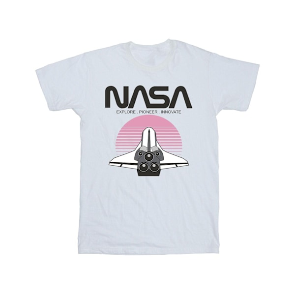 NASA Mens Space Shuttle Sunset T-Shirt M Vit White M