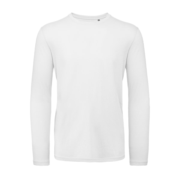 B&C Mens Inspire Långärmad T-shirt XL Vit White XL