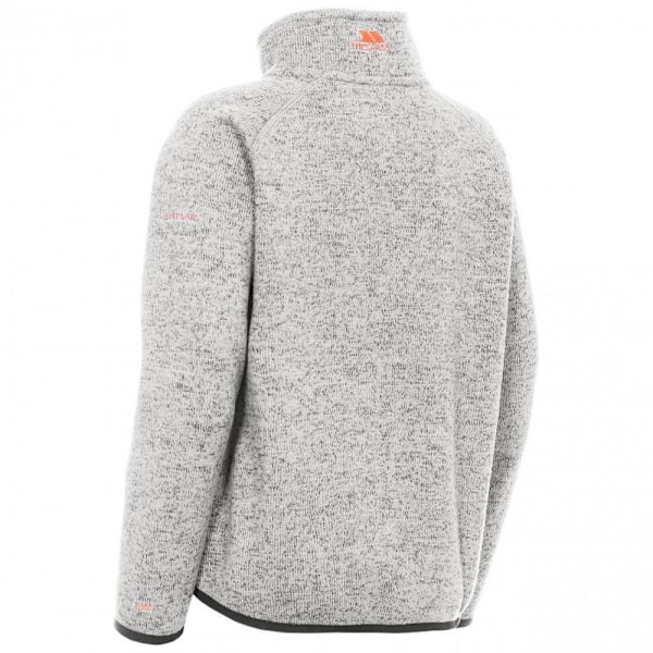 Trespass Barn Pojke Mario Hel Dragkedja Fleecejacka 5-6 År Grey Marl 5-6 Years