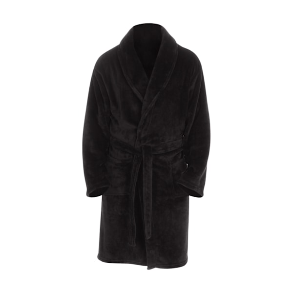 Pierre Roche Herr Flanell Fleece Robe M Svart Black M