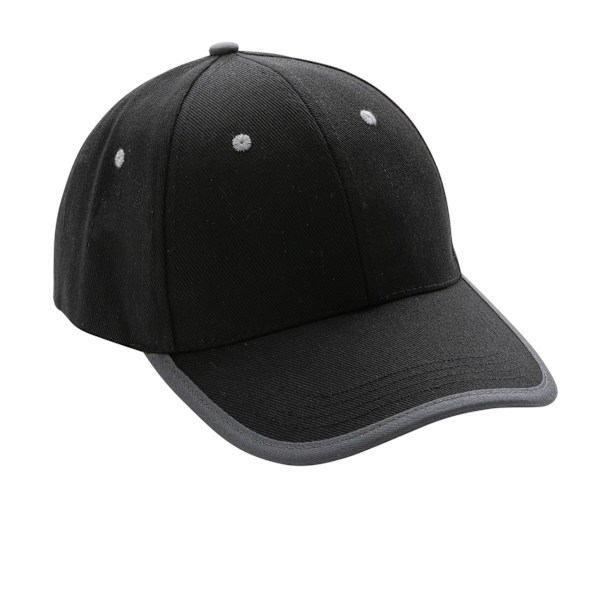 XD Collection Impact Aware Kontrast Borstad Bomull 6-Panel Keps Black One Size