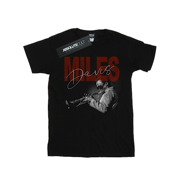 Miles Davis Herr Distressed Foto T-shirt S Svart Black S