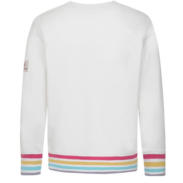 Lazy Jacks Flickor Regnbågs sweatshirt 3-4 år Vit White 3-4 Years