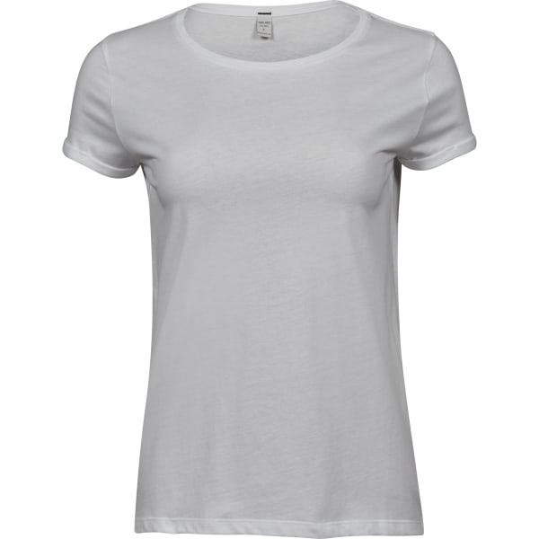 Tee Jays Dam/Kvinnor Roll-Up T-Shirt S Vit White S
