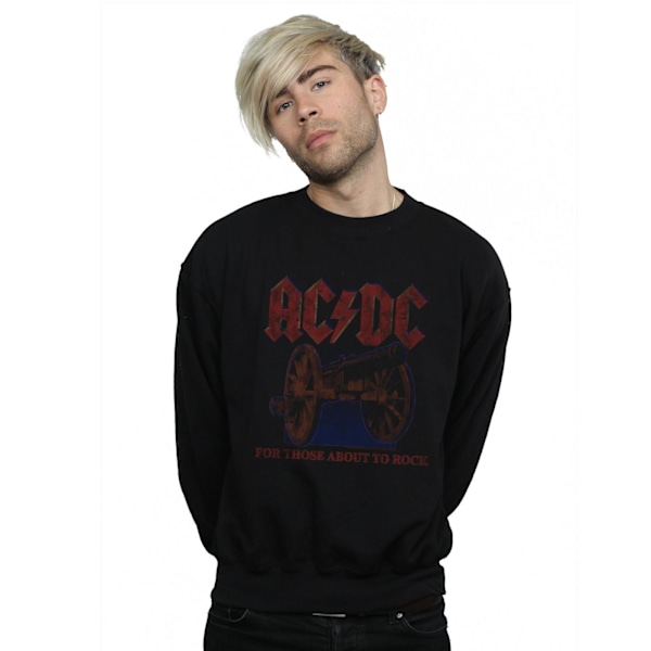 AC/DC Herr För Dem Som Ska Rocka Canon Sweatshirt S Svart Black S