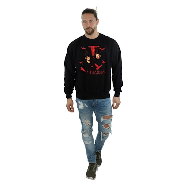 Supernatural Mens Crow Eyes Sweatshirt L Svart Black L