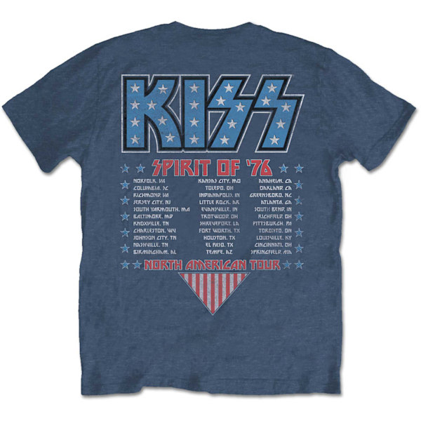 Kiss Unisex Adult Americana T-Shirt XL Denim Blue Denim Blue XL