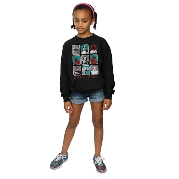 Star Wars Girls The Last Jedi Dark Side Multi Character Sweatsh Black 9-11 Years