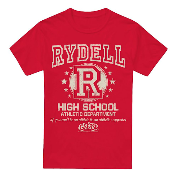 Grease Herr Rydell High T-Shirt XL Röd Red XL
