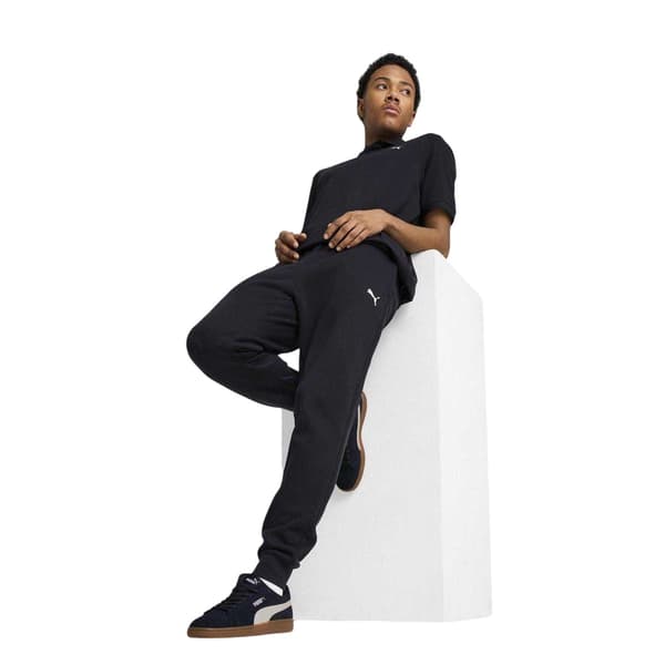 Puma Herr Logo Cuffed Joggers L R Marinblå Navy L R