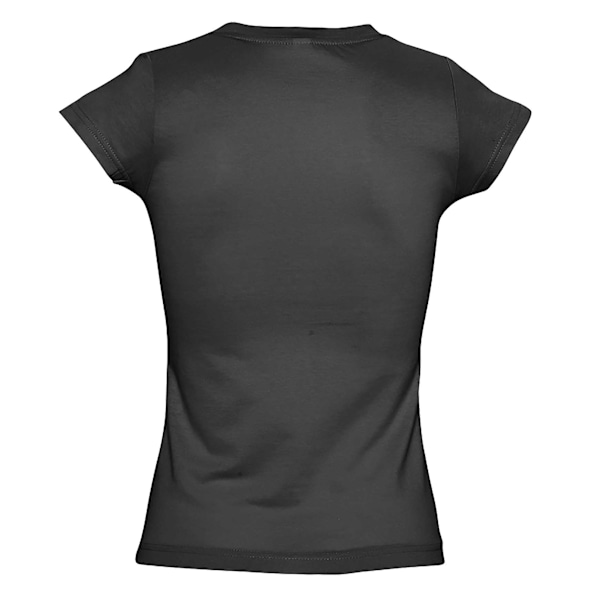 SOLs Dam/Kvinnor Moon V-ringad Kortärmad T-shirt XL Mörkgrå Dark Grey XL