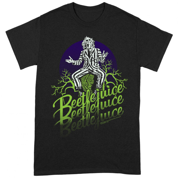 Beetlejuice Unisex blek T-shirt för vuxna M Svart Black M