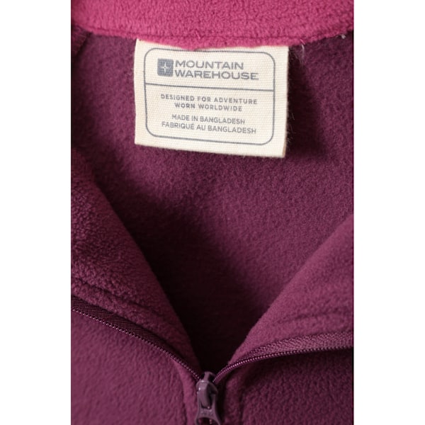 Mountain Warehouse Montana Halvzip Fleece Top 10 för damer Berry 10 UK