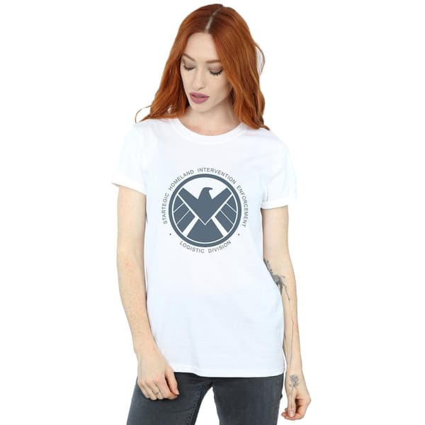 Marvel Dam/Kvinnor Agents Of SHIELD Logistics Division Bomull White XXL