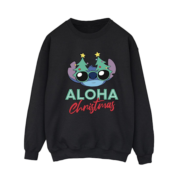 Disney Dam/Kvinnor Lilo Och Stitch Julgran Nyanser Tröja Black XXL