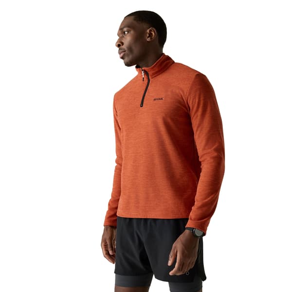 Regatta Herr Thompson Marl Half Zip Fleecejacka M Rostig Orange Rusty Orange M