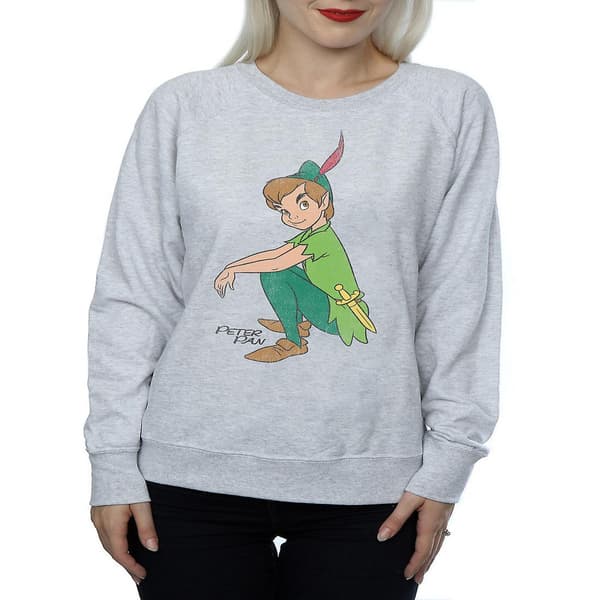 Peter Pan Dam Klassisk Heather Sweatshirt M Grå Grey M