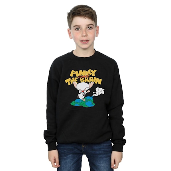 Animaniacs Boys The Brain World Domination Sweatshirt 7-8 år Black 7-8 Years