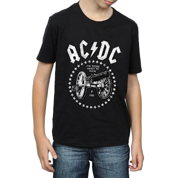 AC/DC Boys We Salute You Cannon T-shirt 12-13 år Svart Black 12-13 Years