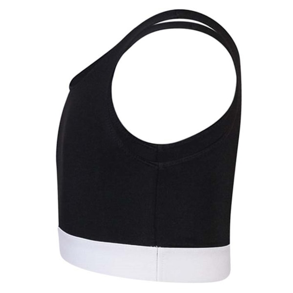 SF Minni Girls Fashion Crop Top 9-10 år Svart/Vit Black/White 9-10 Years