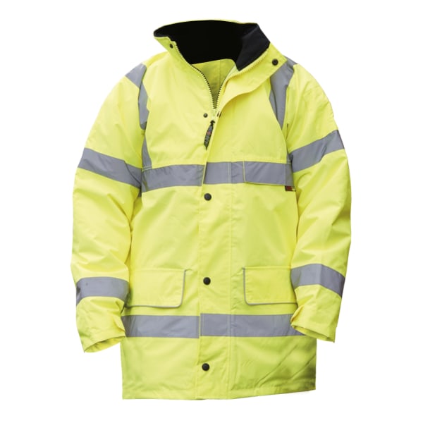 Warrior Mens Nevada High Visibility Safety Jacket 3XL Fluoresce Fluorescent Yellow 3XL