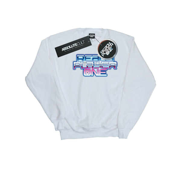 Ready Player One Boys Gradient Logo Sweatshirt 9-11 år Vit White 9-11 Years