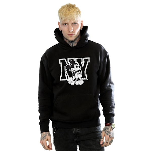 Disney Herr Mickey Mouse NY Kicking Hoodie XXL Svart Black XXL