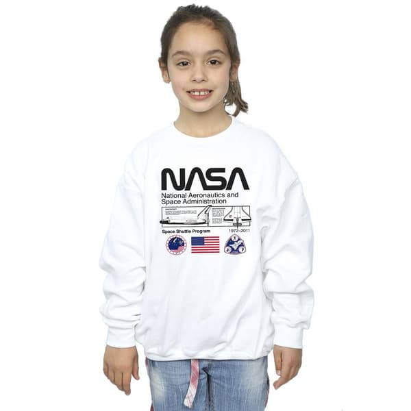 NASA Flickor Space Admin Tröja 7-8 År Vit White 7-8 Years