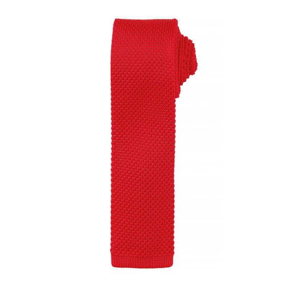 Premier Mens Slim Textured Knit Effect Tie (paket med 2) One Size Red One Size