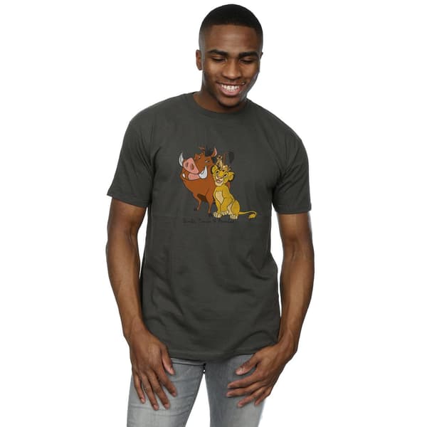 Lejonkungen Herr Klassisk Simba Timon & Pumba Heather T-shirt Light Graphite M
