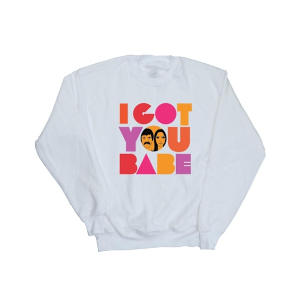 Sonny & Cher Dam/Damer I Got You Sweatshirt M Vit White M