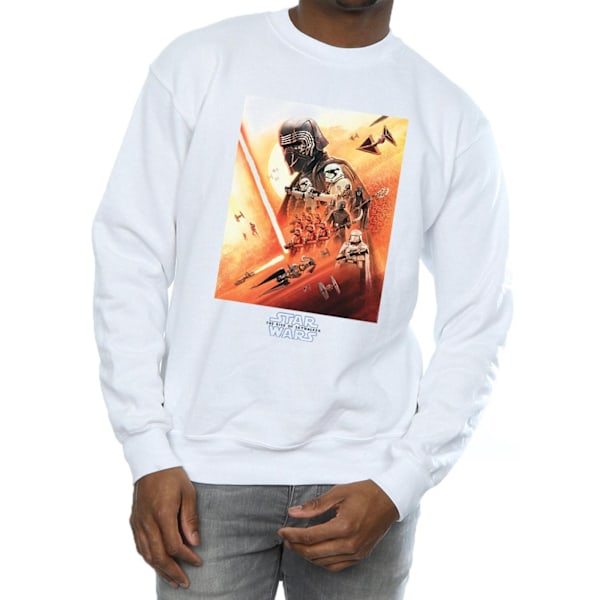 Star Wars: The Rise of Skywalker Herr Poster Sweatshirt för Män White XXL