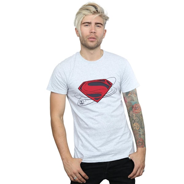 DC Comics Justice League Movie Superman Logo T-shirt XL Sp Sports Grey XL