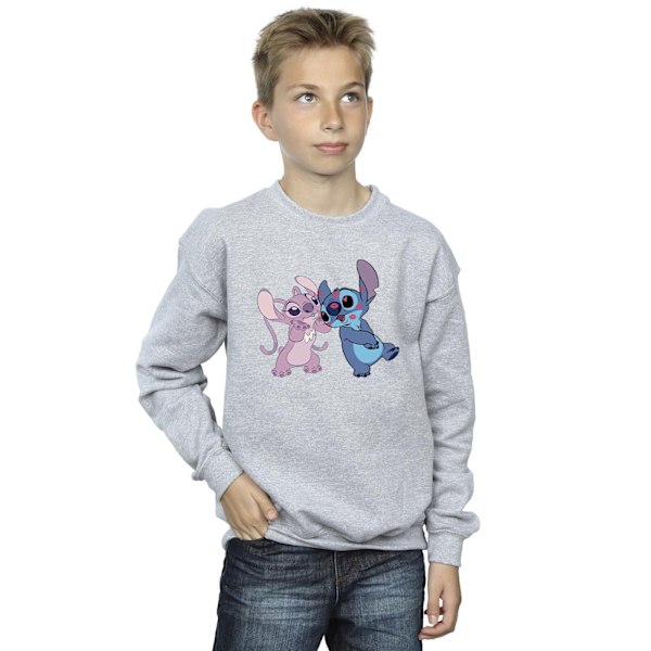 Disney Boys Lilo & Stitch Kisses Sweatshirt 9-11 år Sports G Sports Grey 9-11 Years