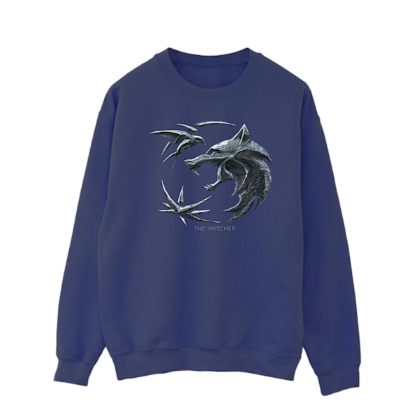 Netflix The Witcher Wolf Logo Sweatshirt L Marinblå Navy Blue L