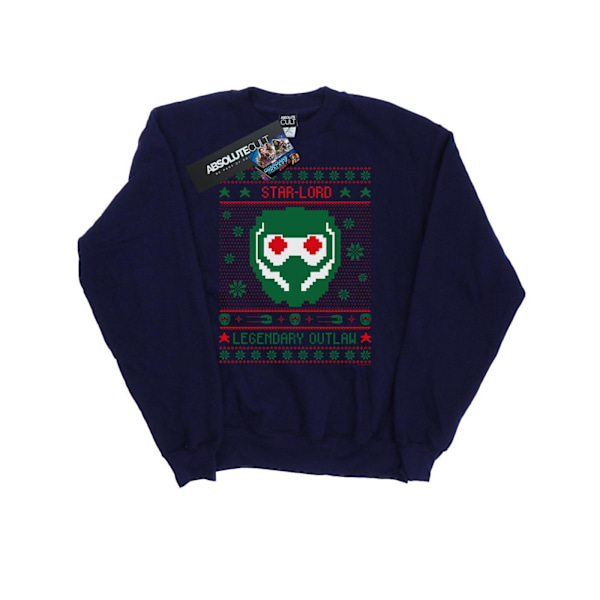 Marvel Herr Guardians Of The Galaxy Vol. 2 Star Lord Fair Isle Navy Blue 4XL